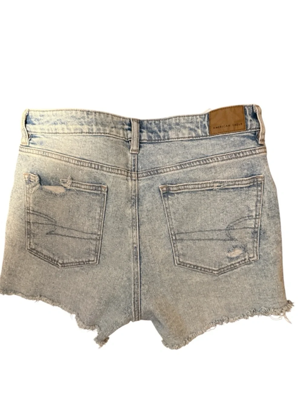 American Eagle Outfitters Distressed Light Blue Denim Cutoff Shorts - Picture 2 of 4